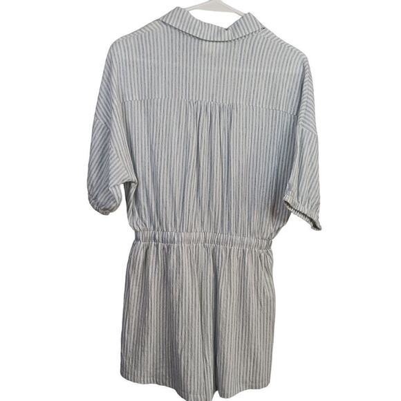 NWT Allie Rose Romper Blue and White Striped Size S - Picture 8 of 9